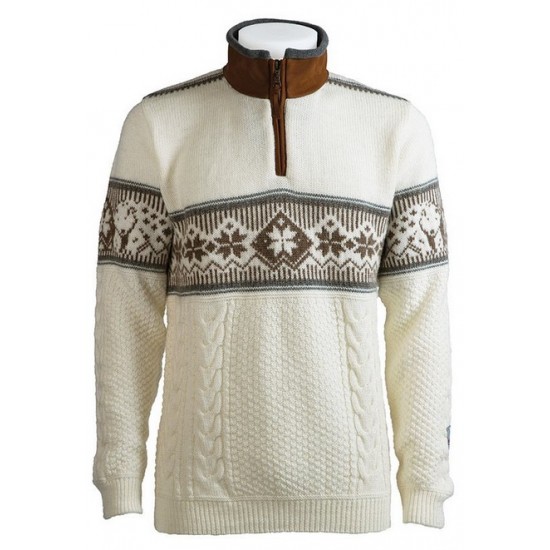 Norlender - SPITZBERGEN Sweater, off-white/camel